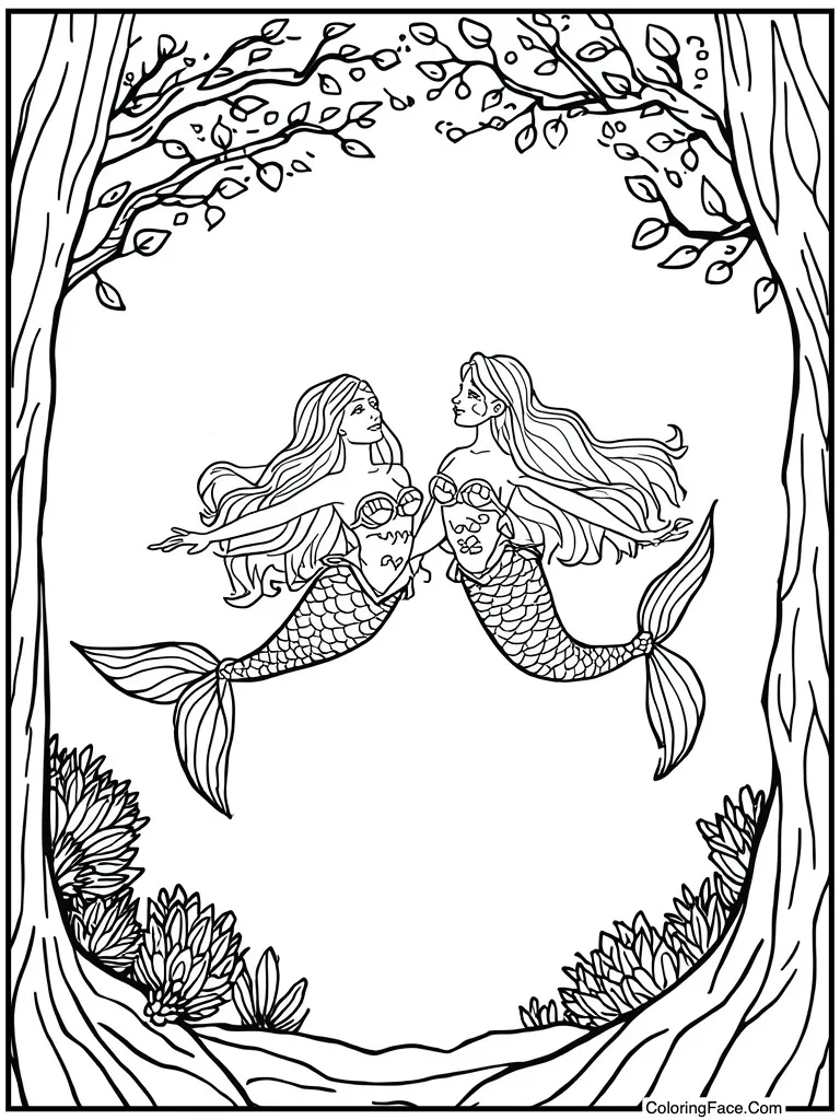 Sisters swimming all together