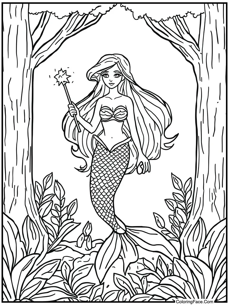 Holding a magic wand