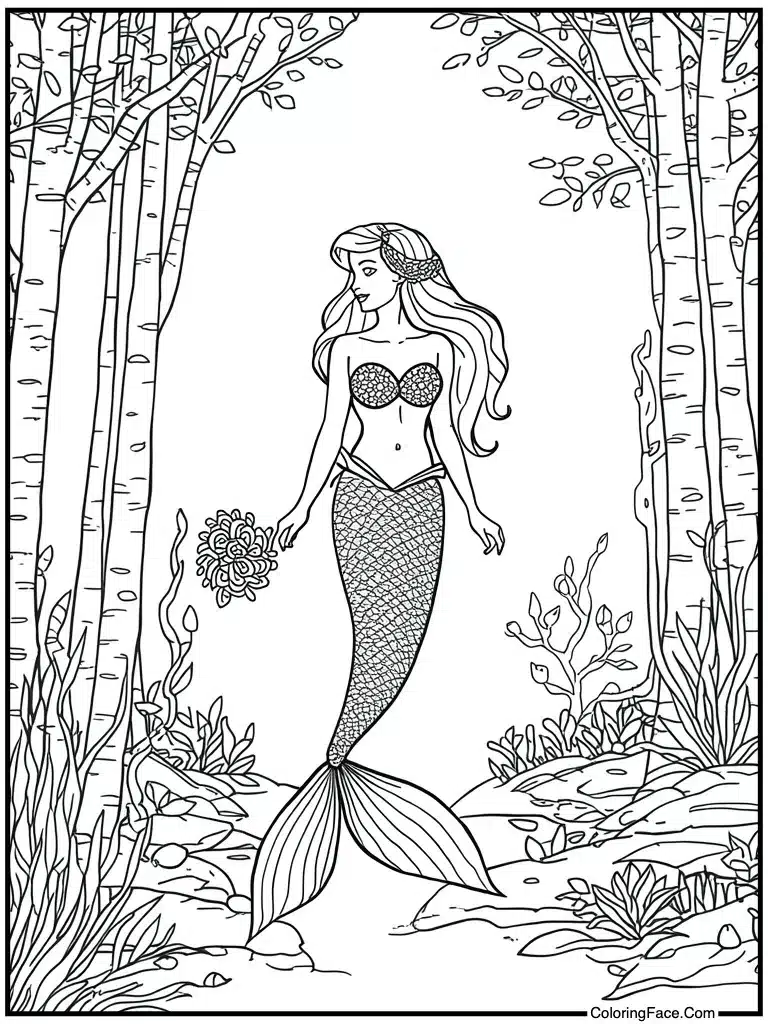 Wedding dress under water