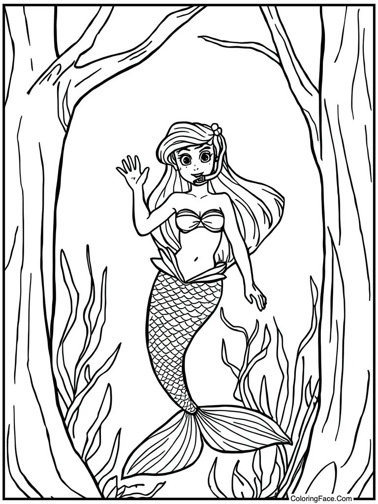 Waving hello to diver