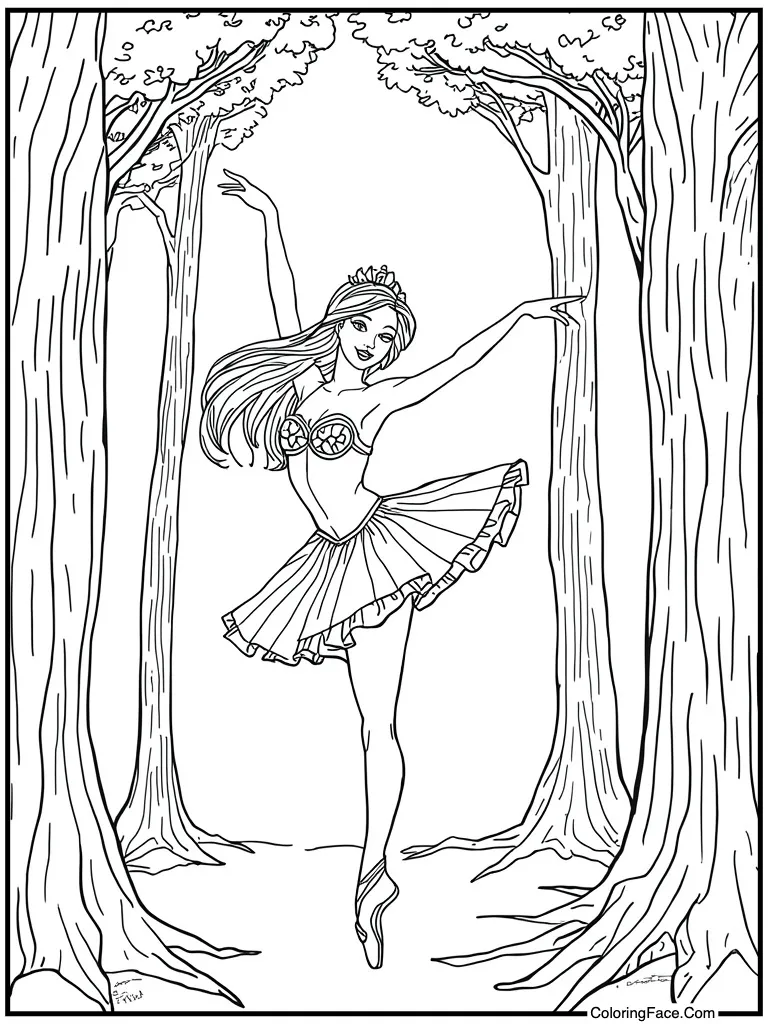 Ballerina dancing on toes