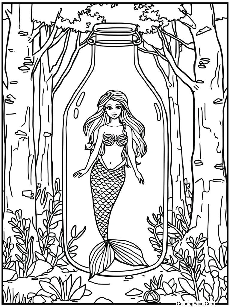 Writing letter in bottle