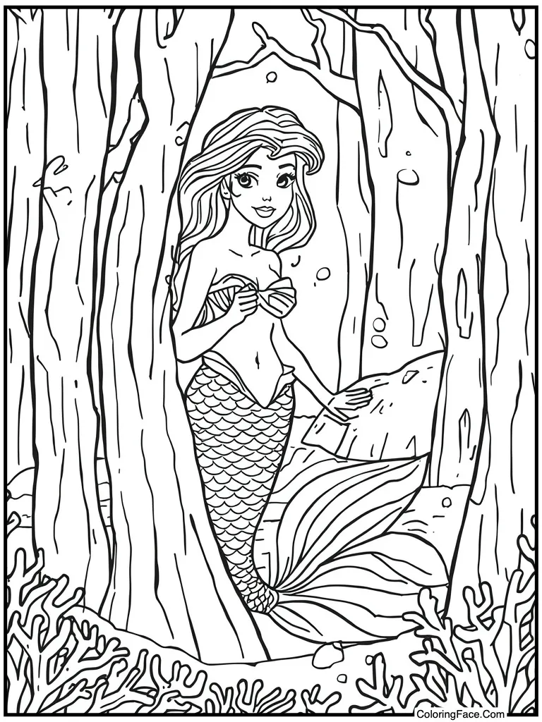 Hiding behind sea sponge