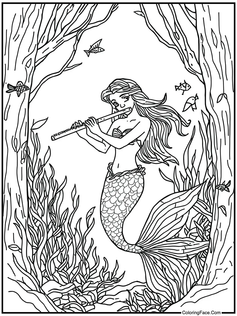 Flute music under water