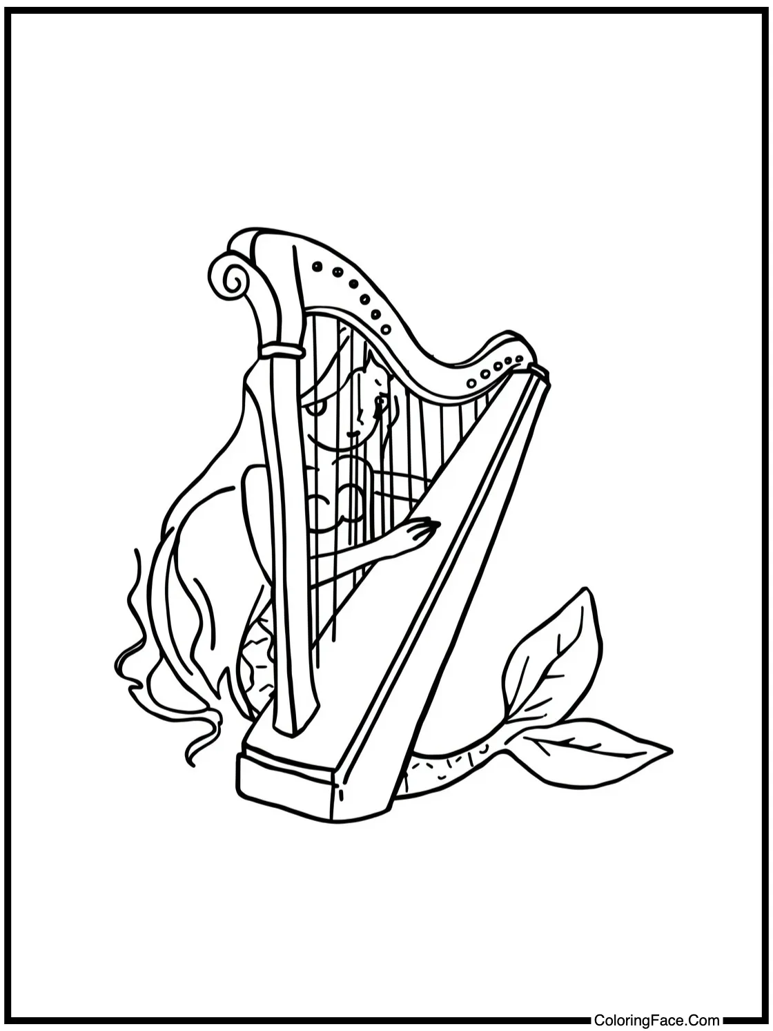 playing a harp