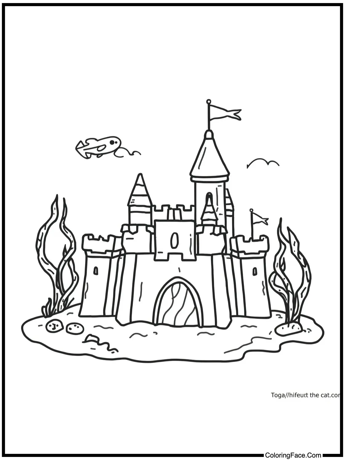 building a sandcastle