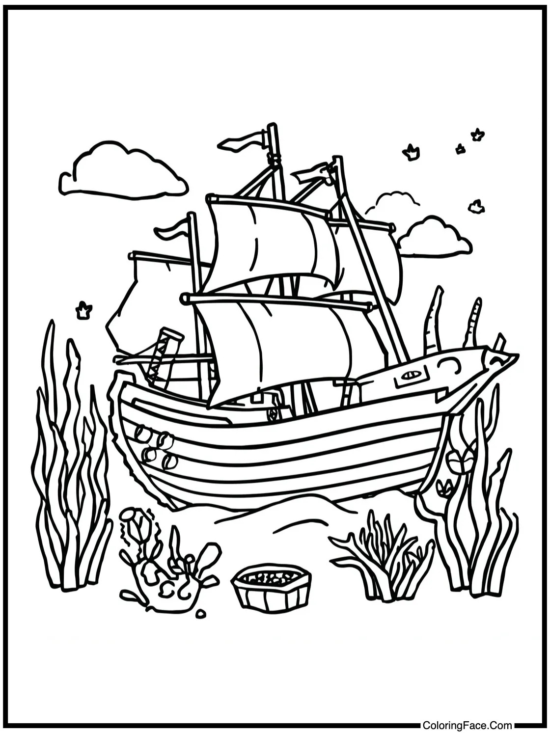 exploring a shipwreck