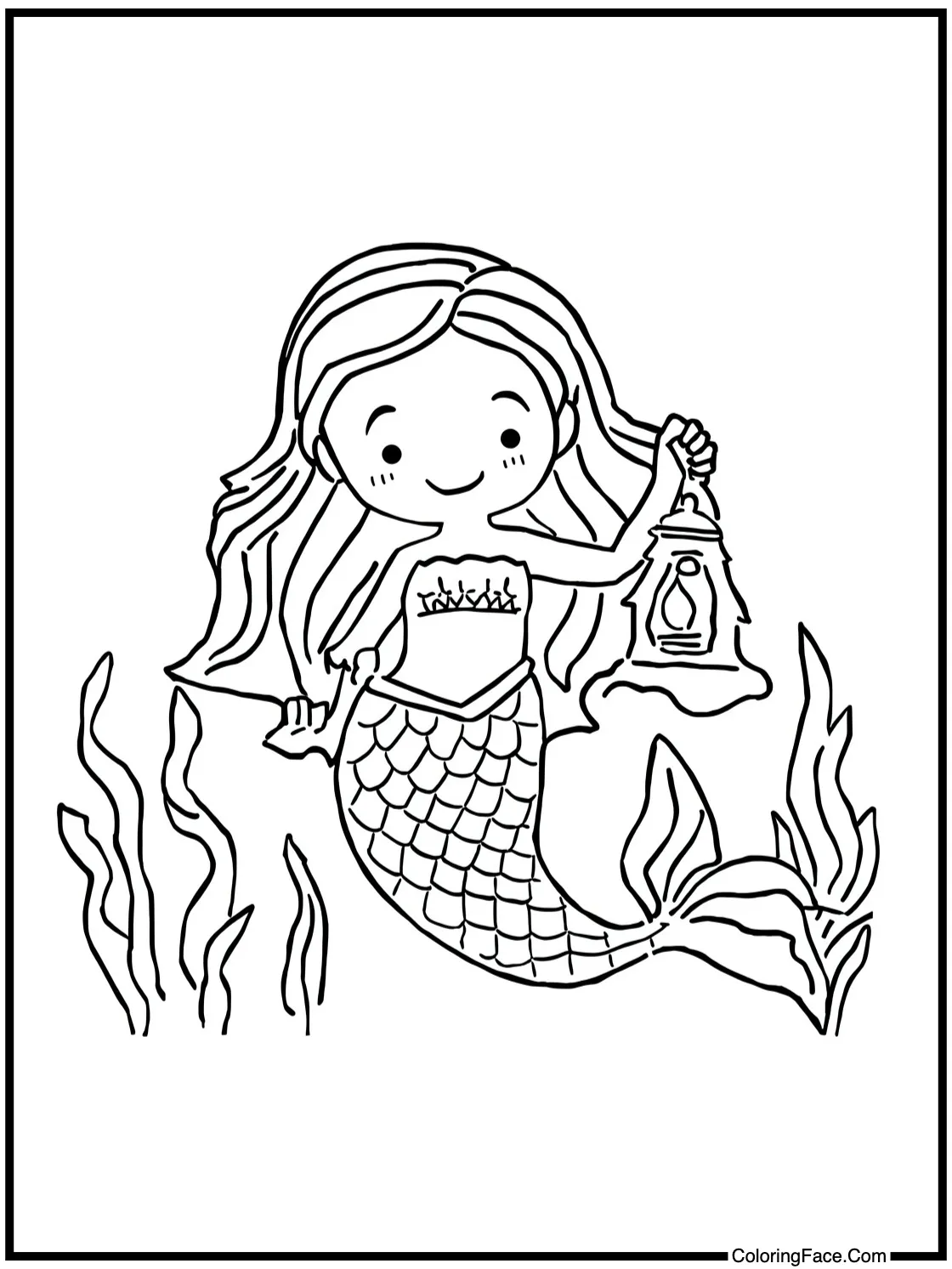 with a glowing lantern