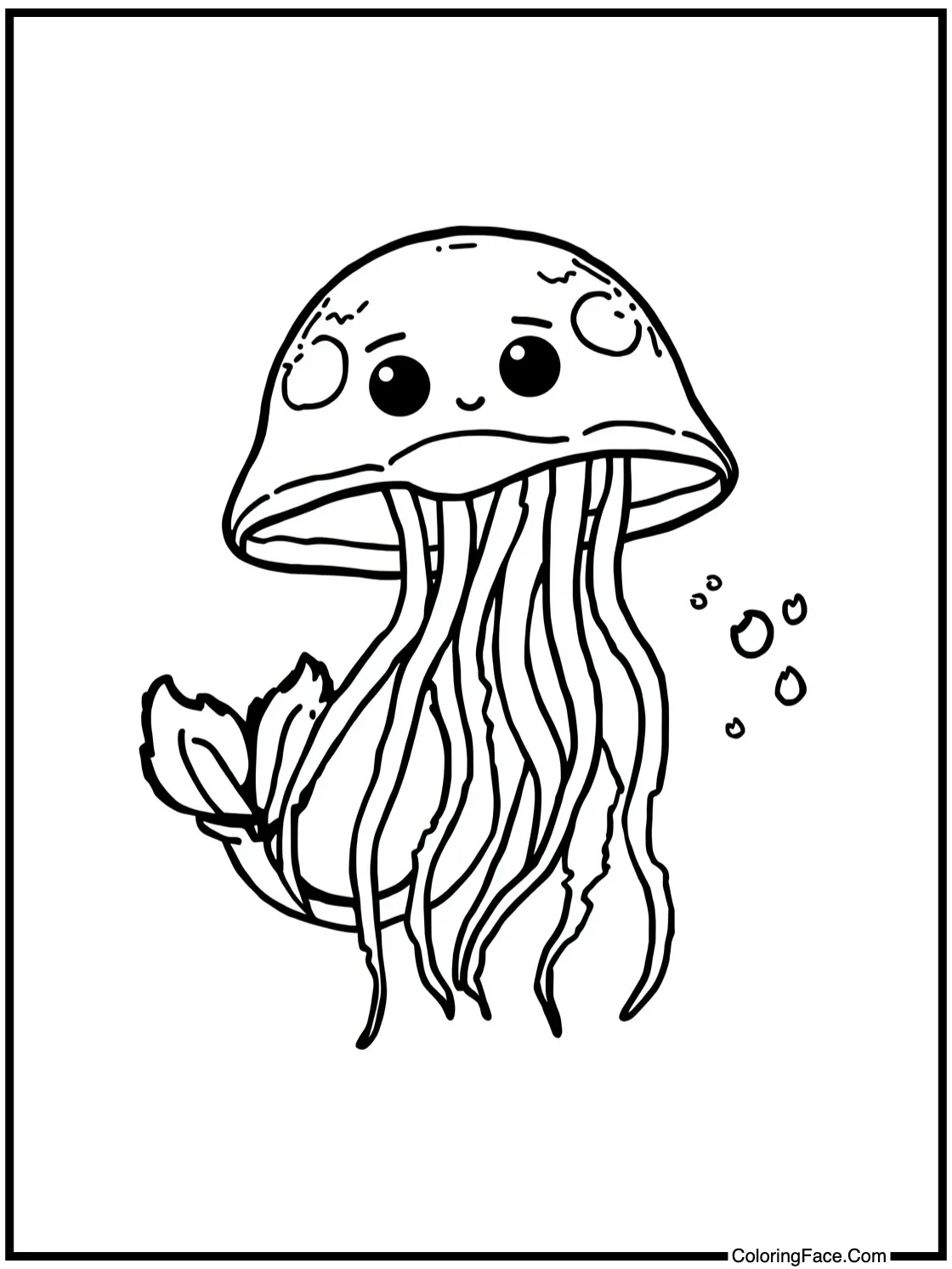 admiring a jellyfish