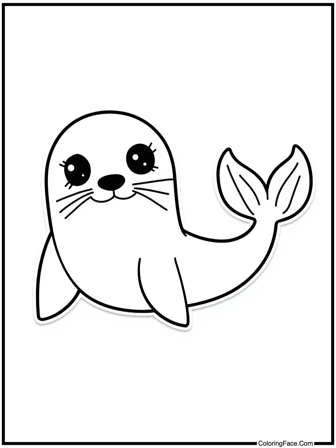 with a friendly seal