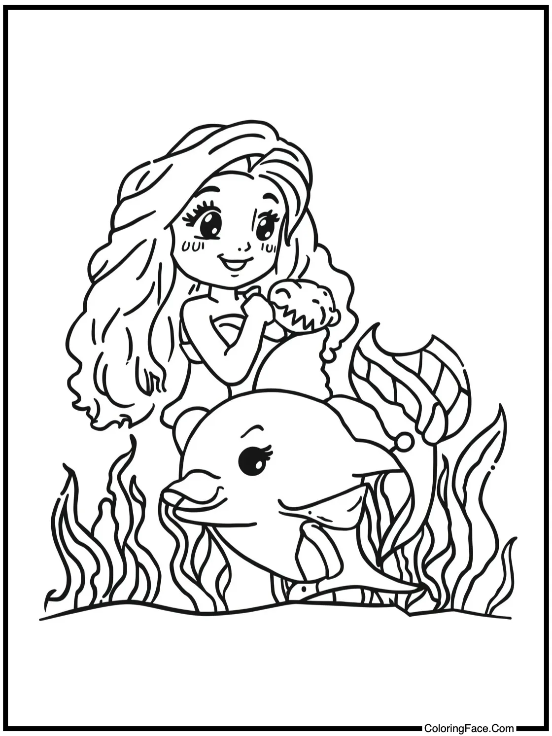 with a playful dolphin