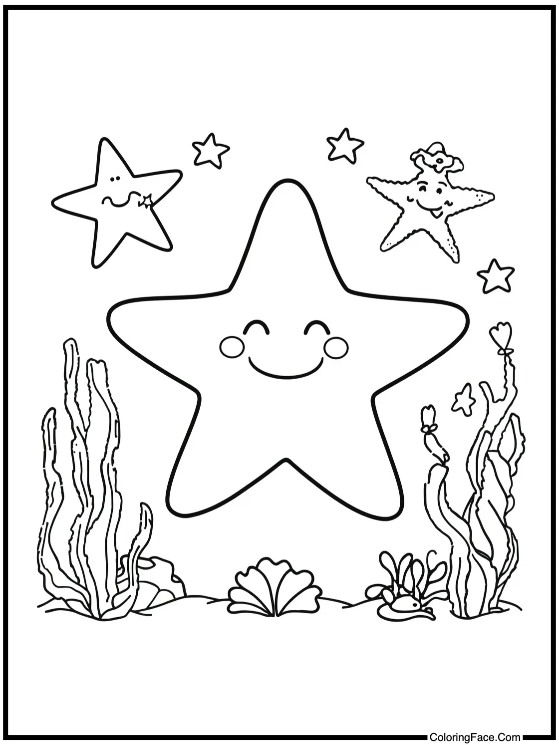 with a playful starfish