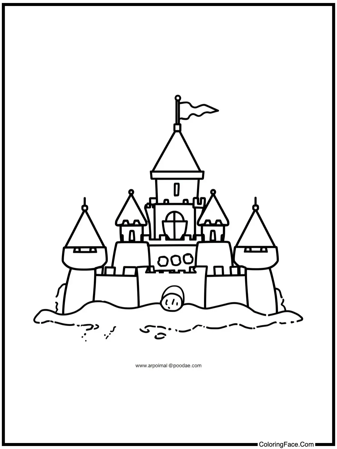 building a sandcastle