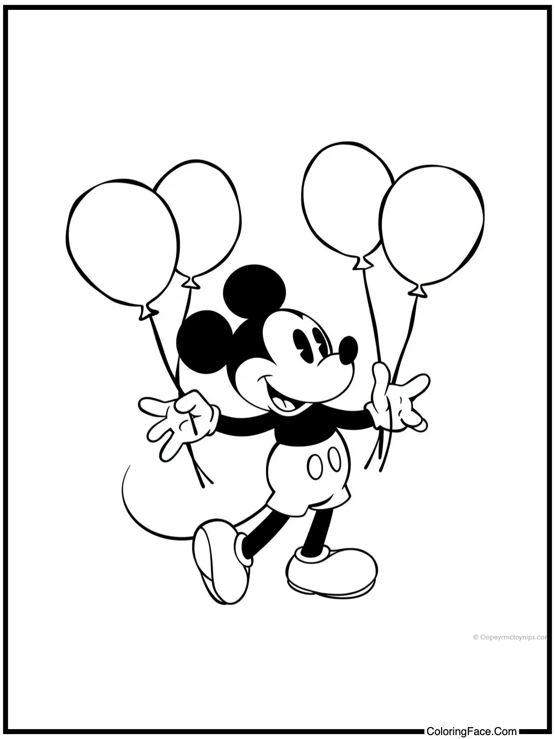 with balloons floating