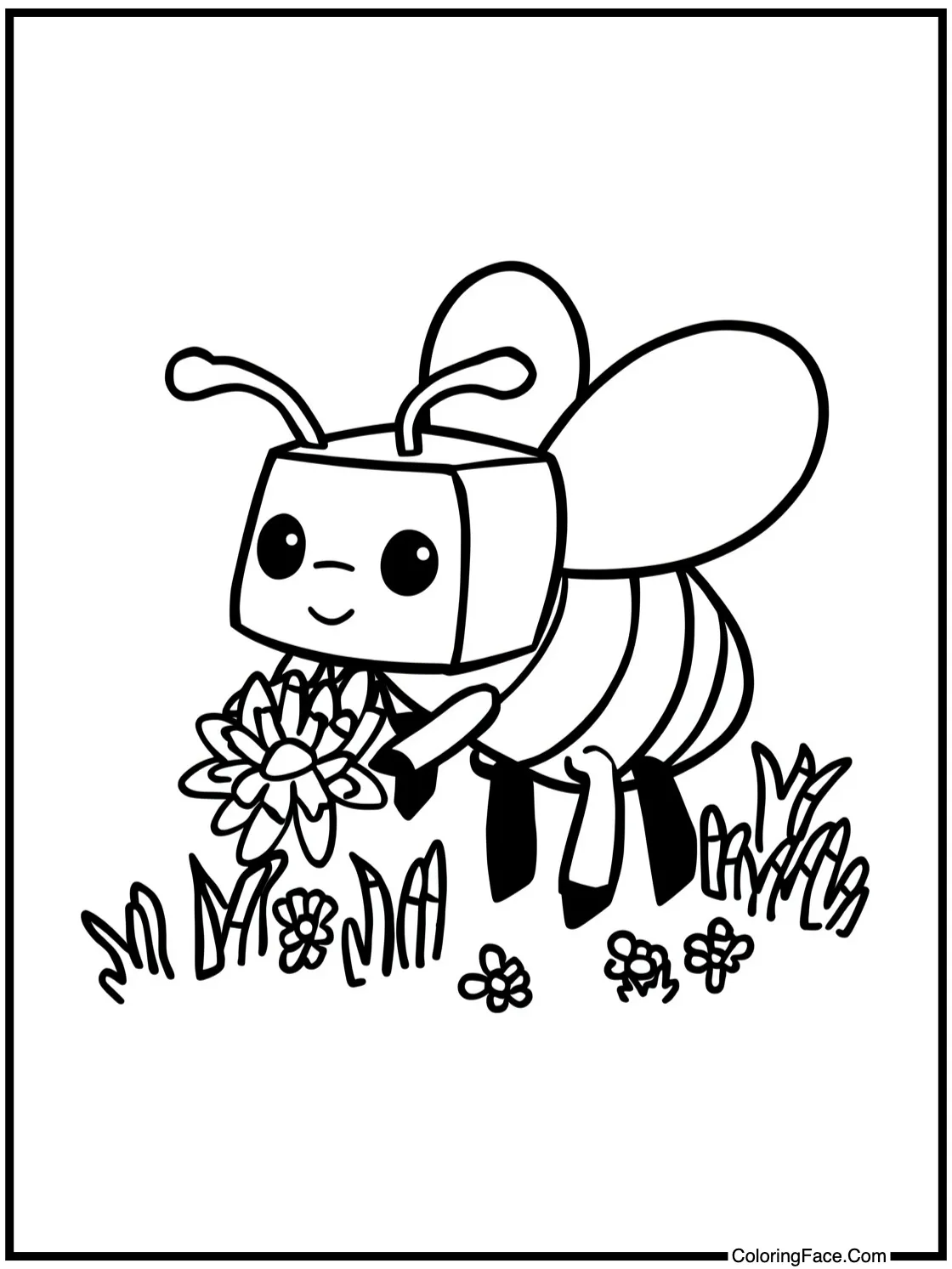 Bee collecting pollen