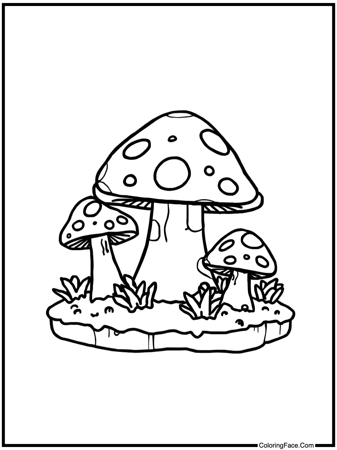 Mushroom island scenery