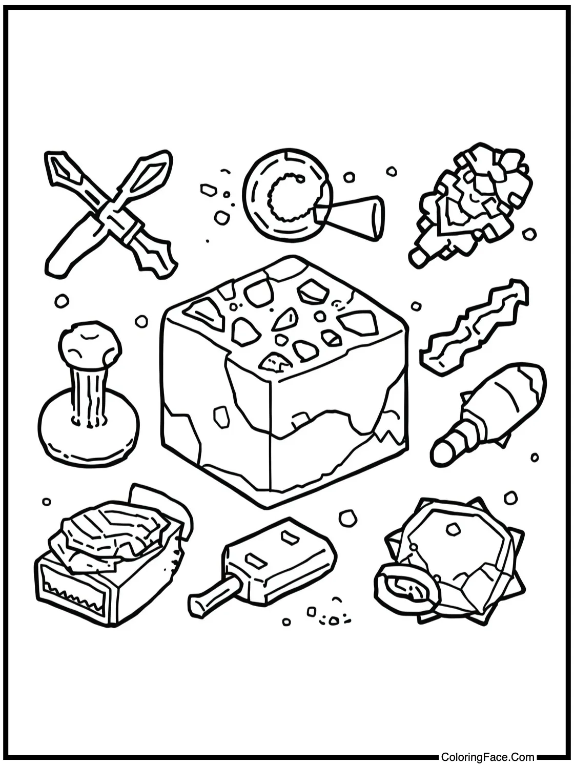 Grindstone fixing items