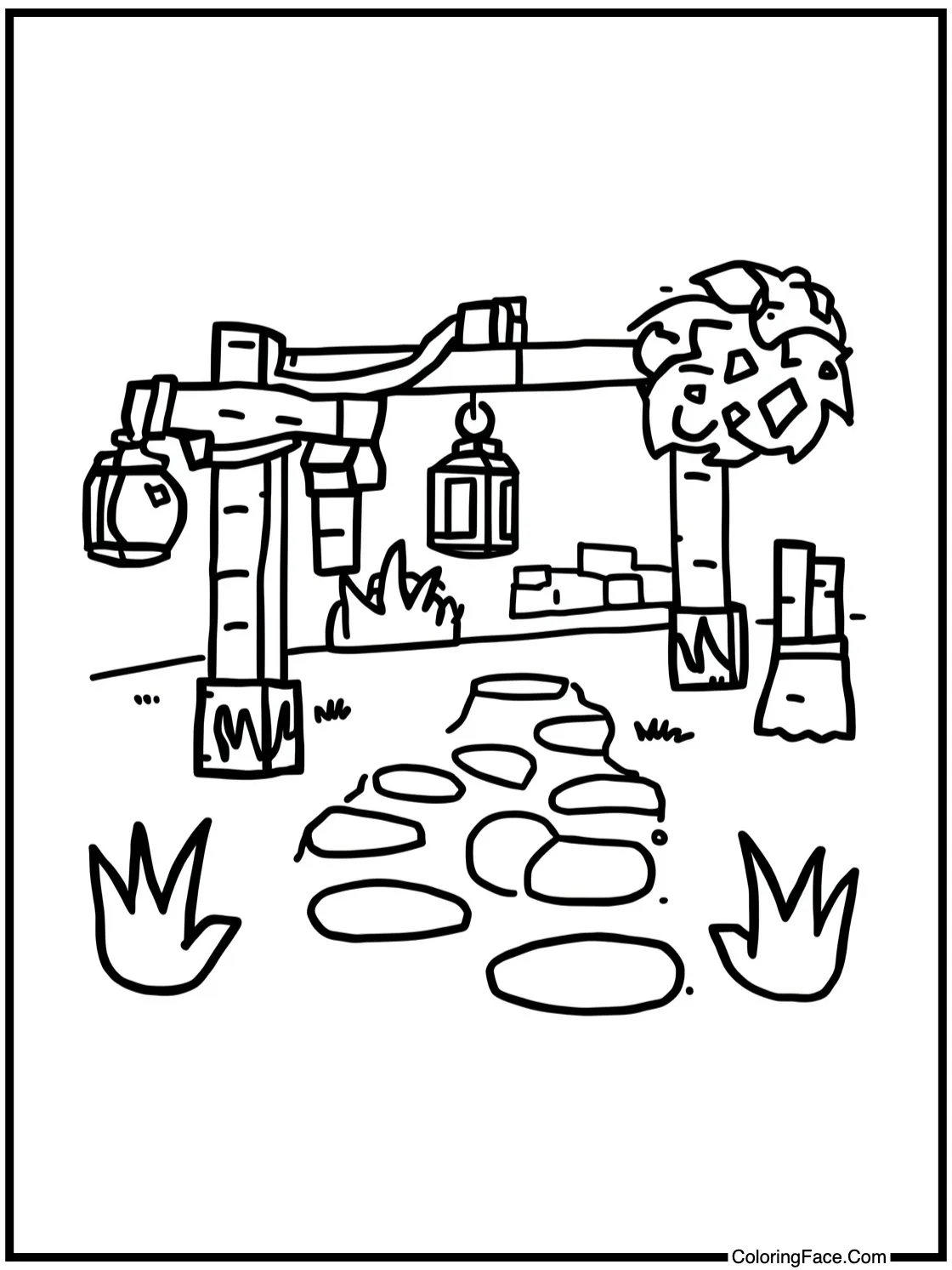 Lantern lighting path