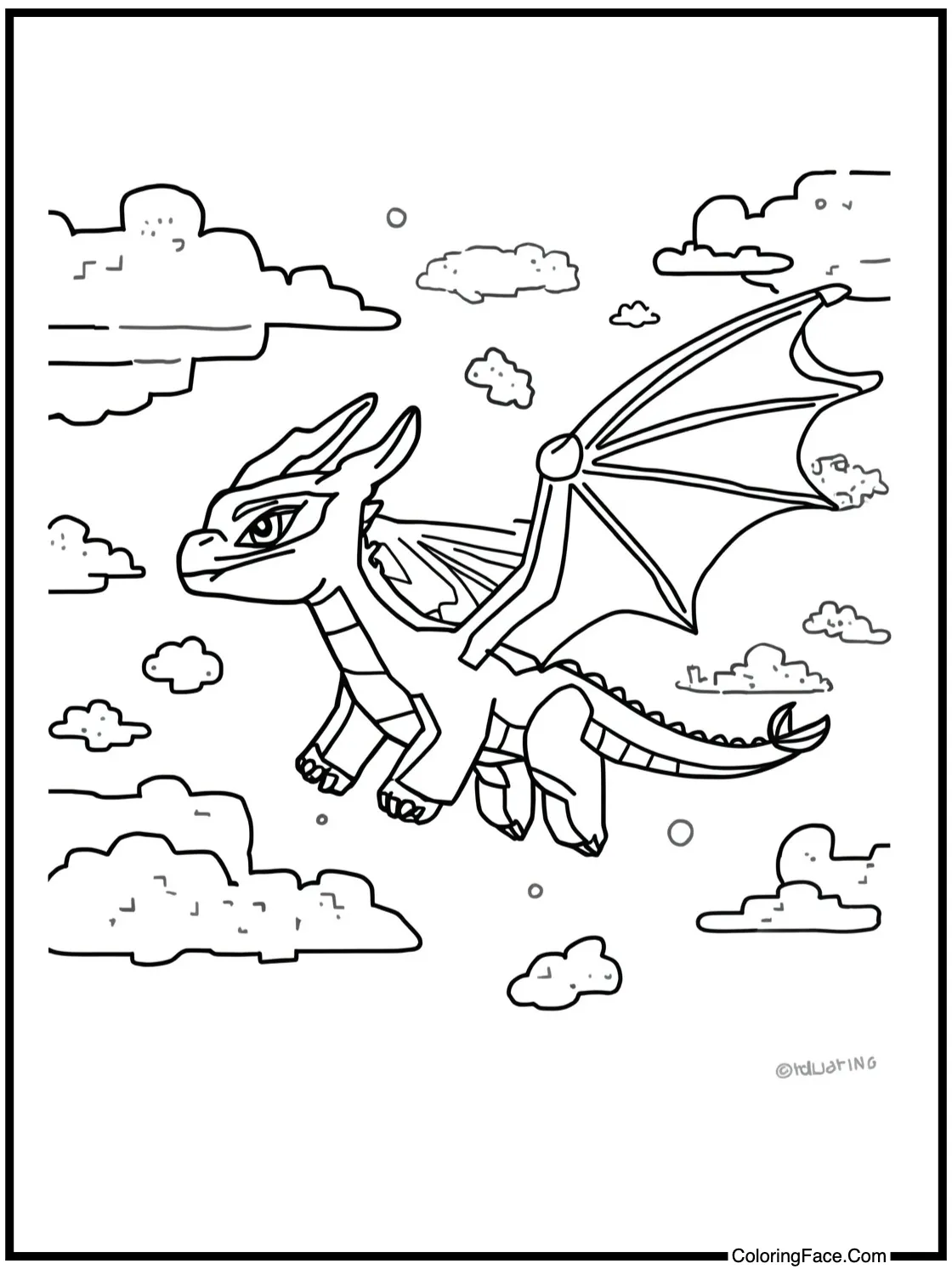 Ender Dragon soaring sky
