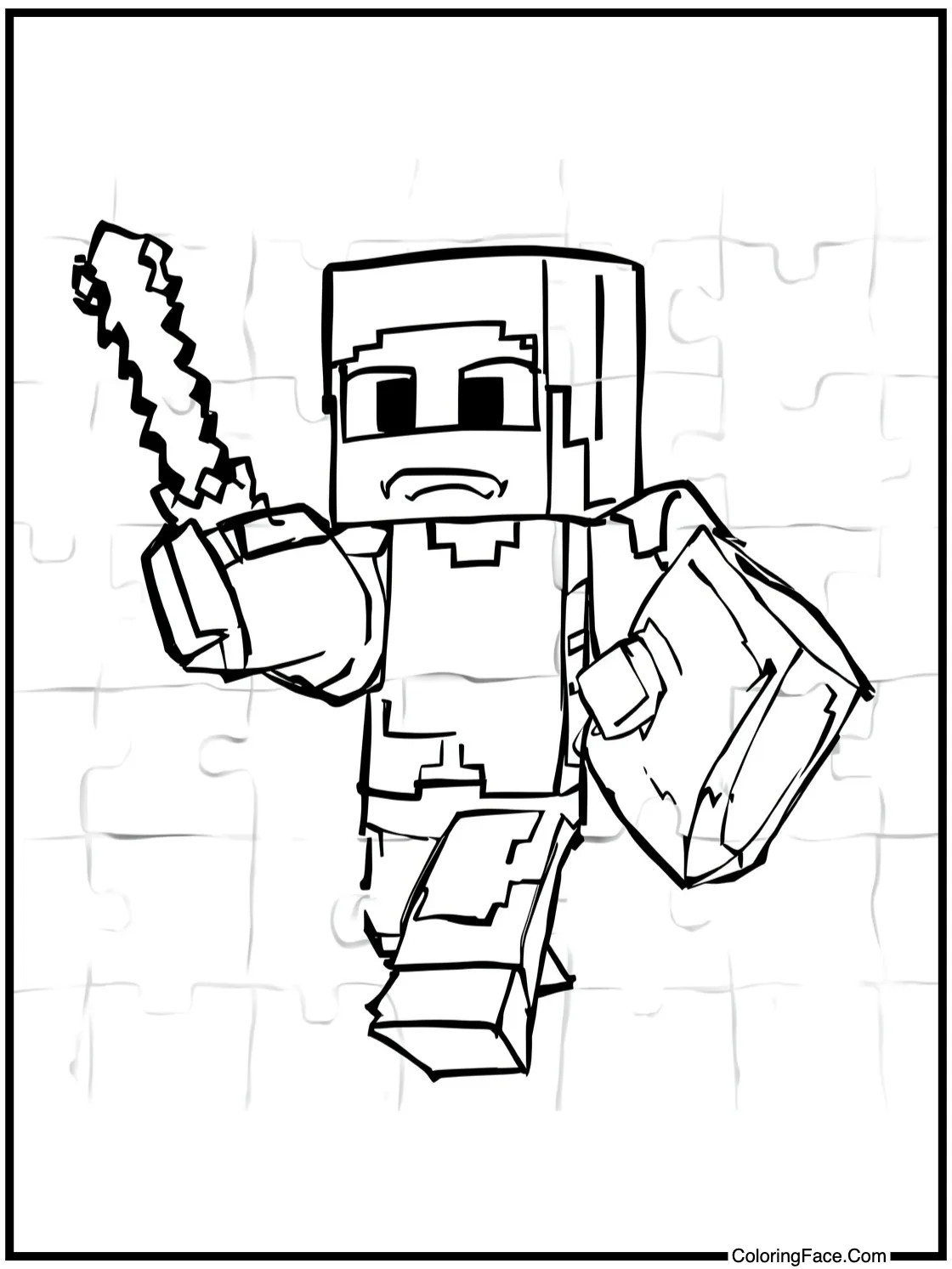 Jigsaw block connecting