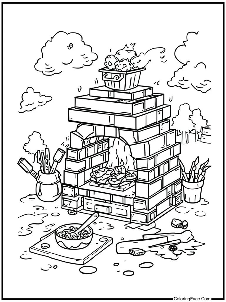 Furnace cooking some food