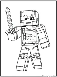 Minecraft Coloring Pages For Adults