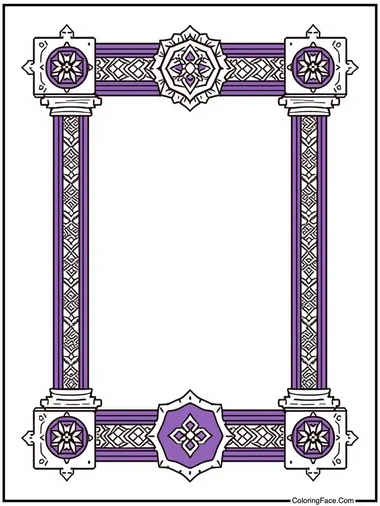 Purple magic portal frame