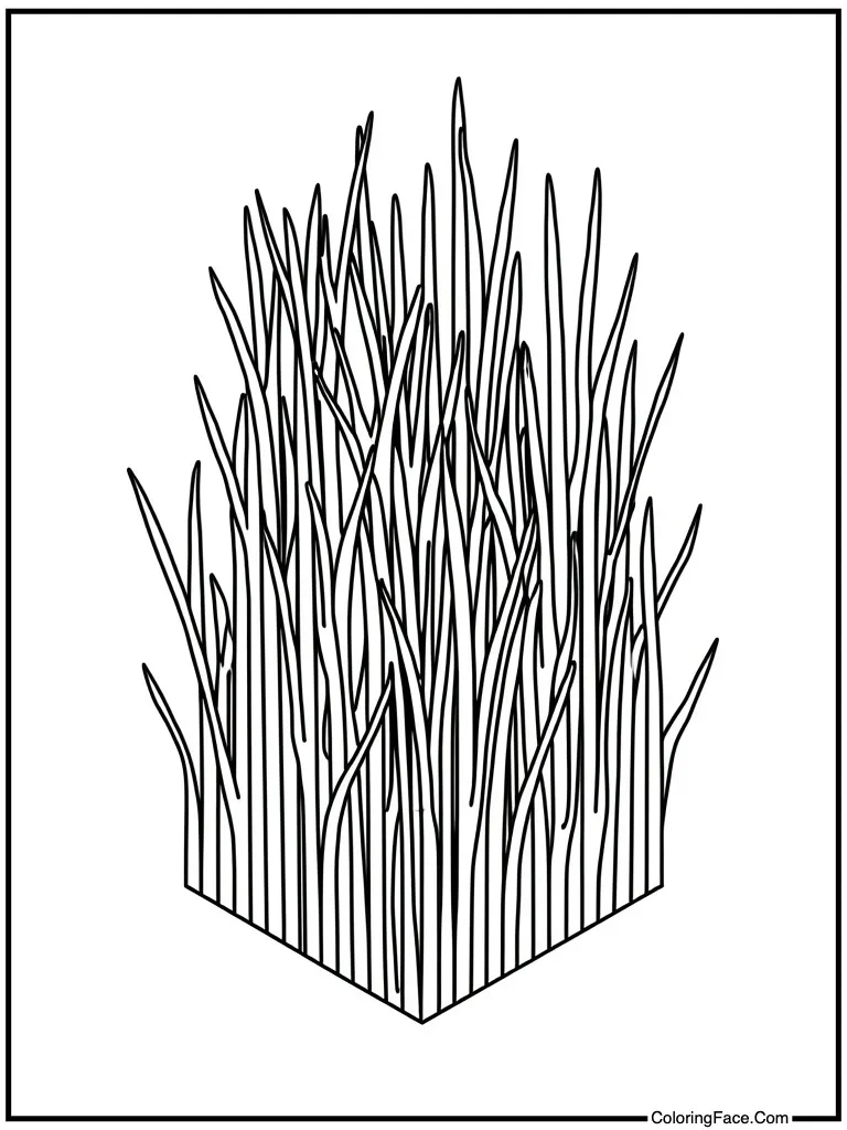 Tall grass block green