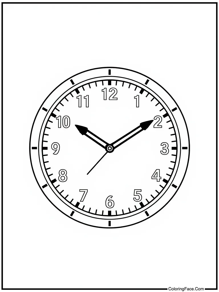 Clock showing day time