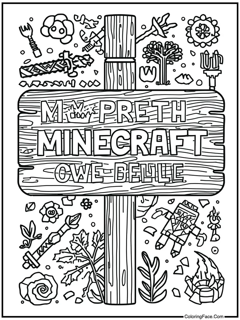 Wooden sign with text