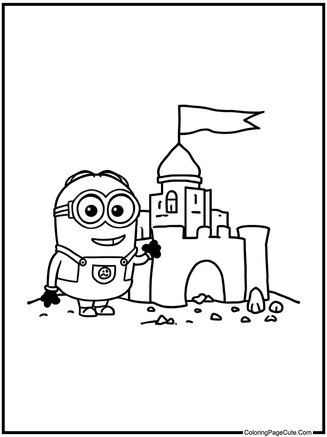 building a sandcastle