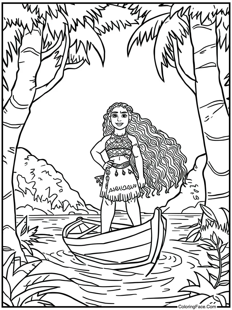 Standing on sailing boat