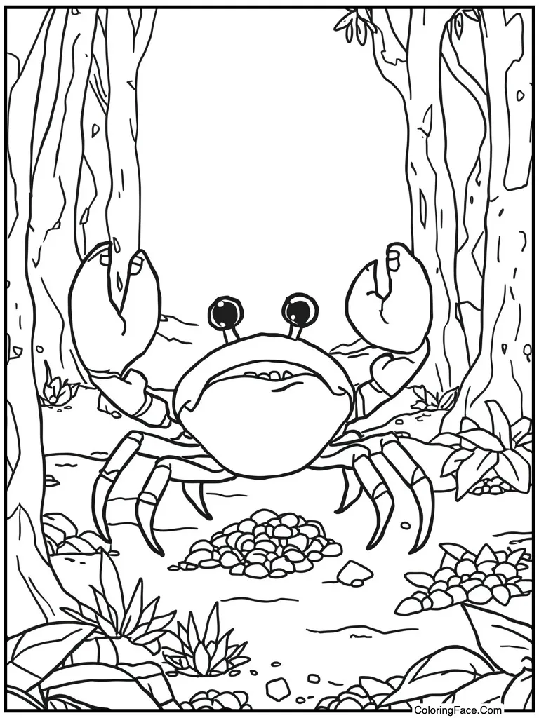 Shiny crab collecting gold