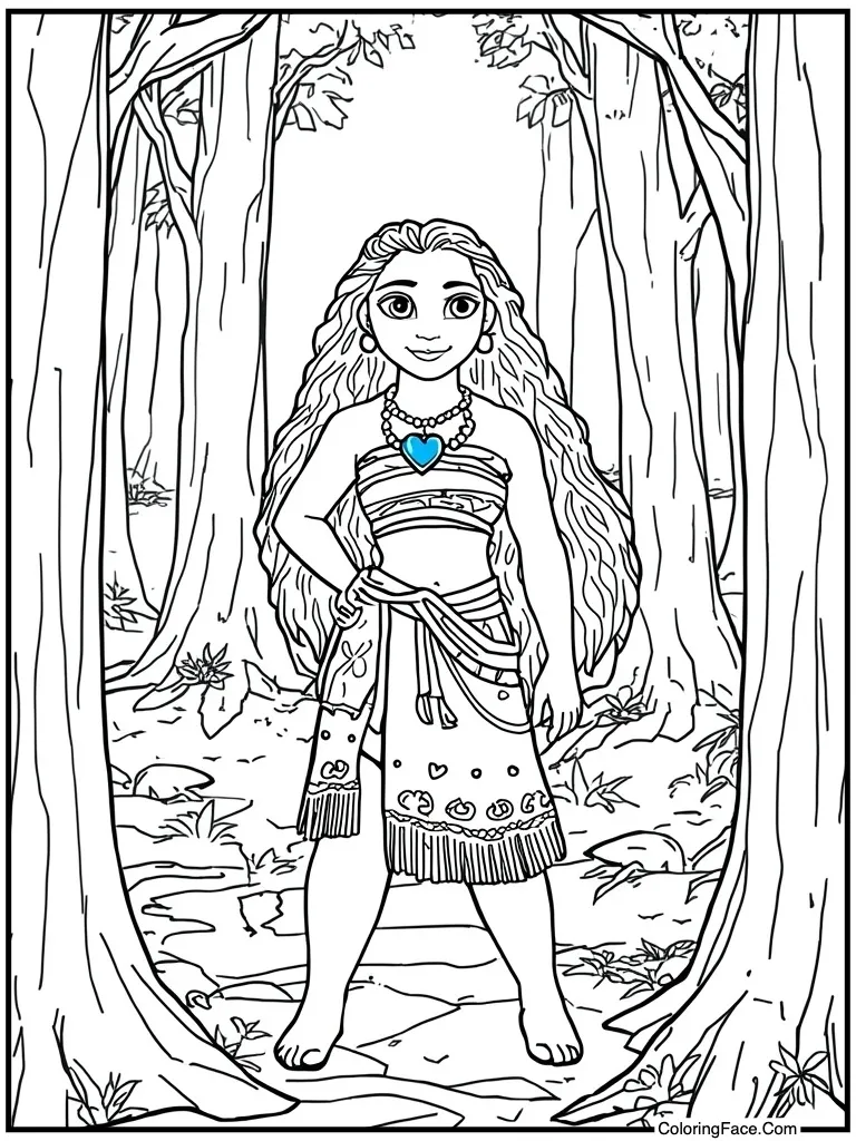 Wearing blue heart necklace