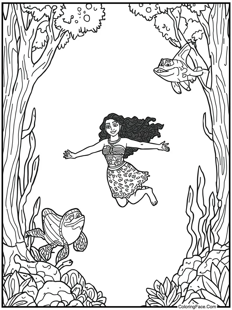 Swimming with ocean friends