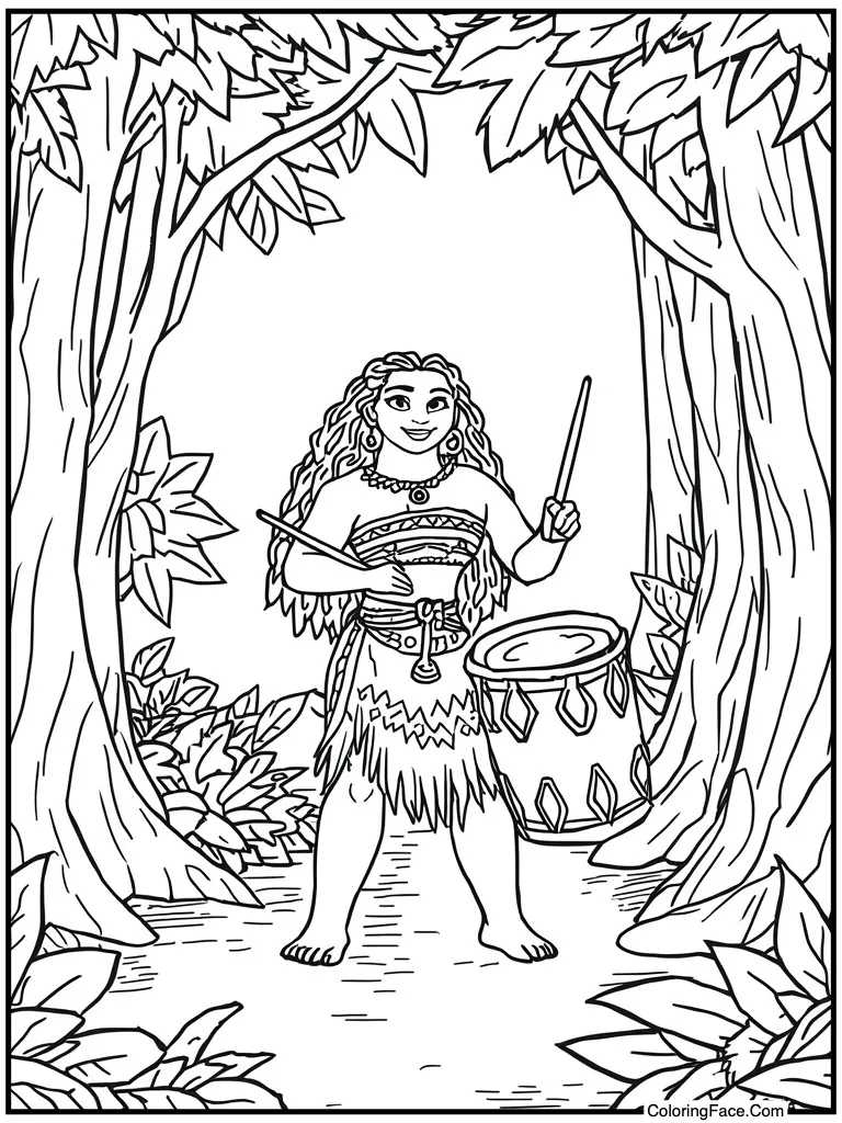 Playing the island drums