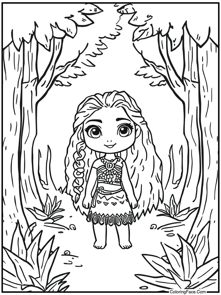 Chibi style cute girl