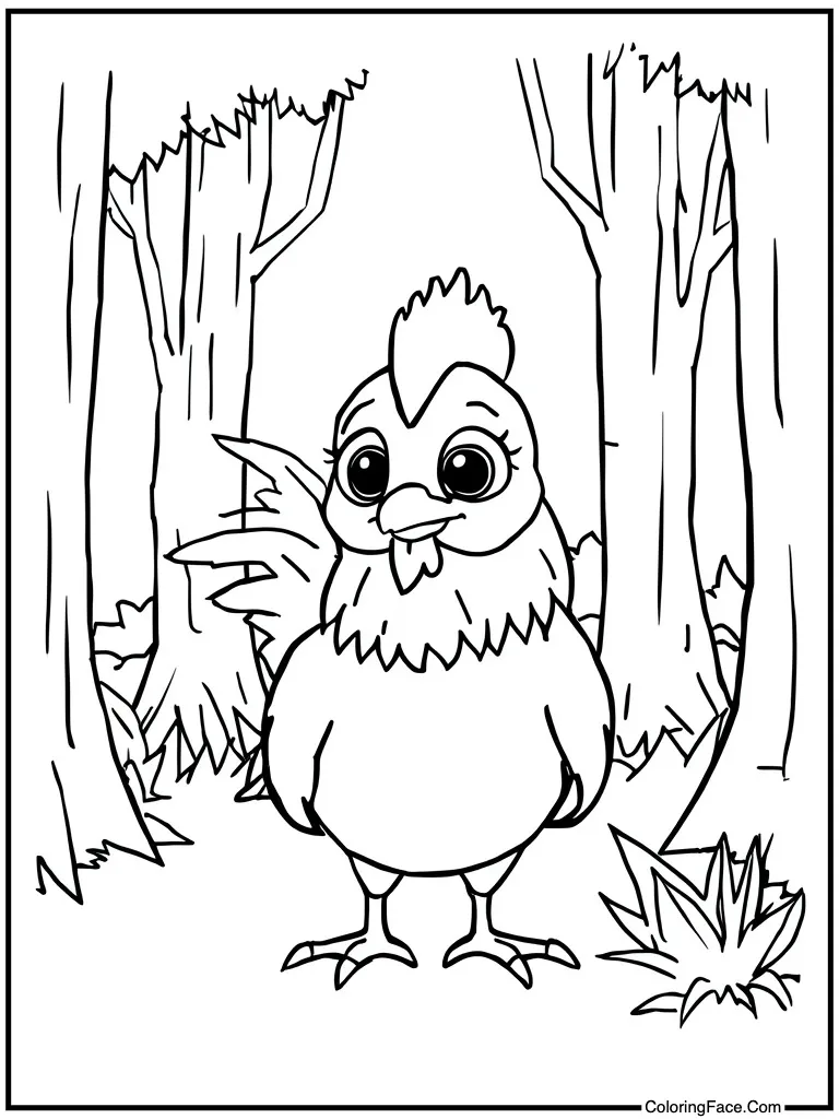 Baby rooster looking funny