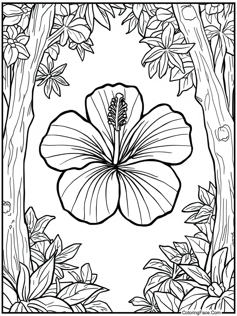 Flower hibiscus bloom art