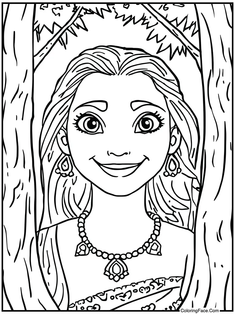 Smiling face close up