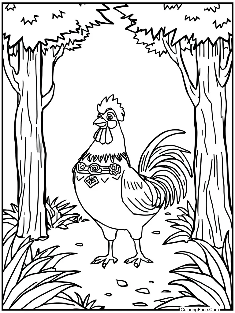 Scolding the funny rooster