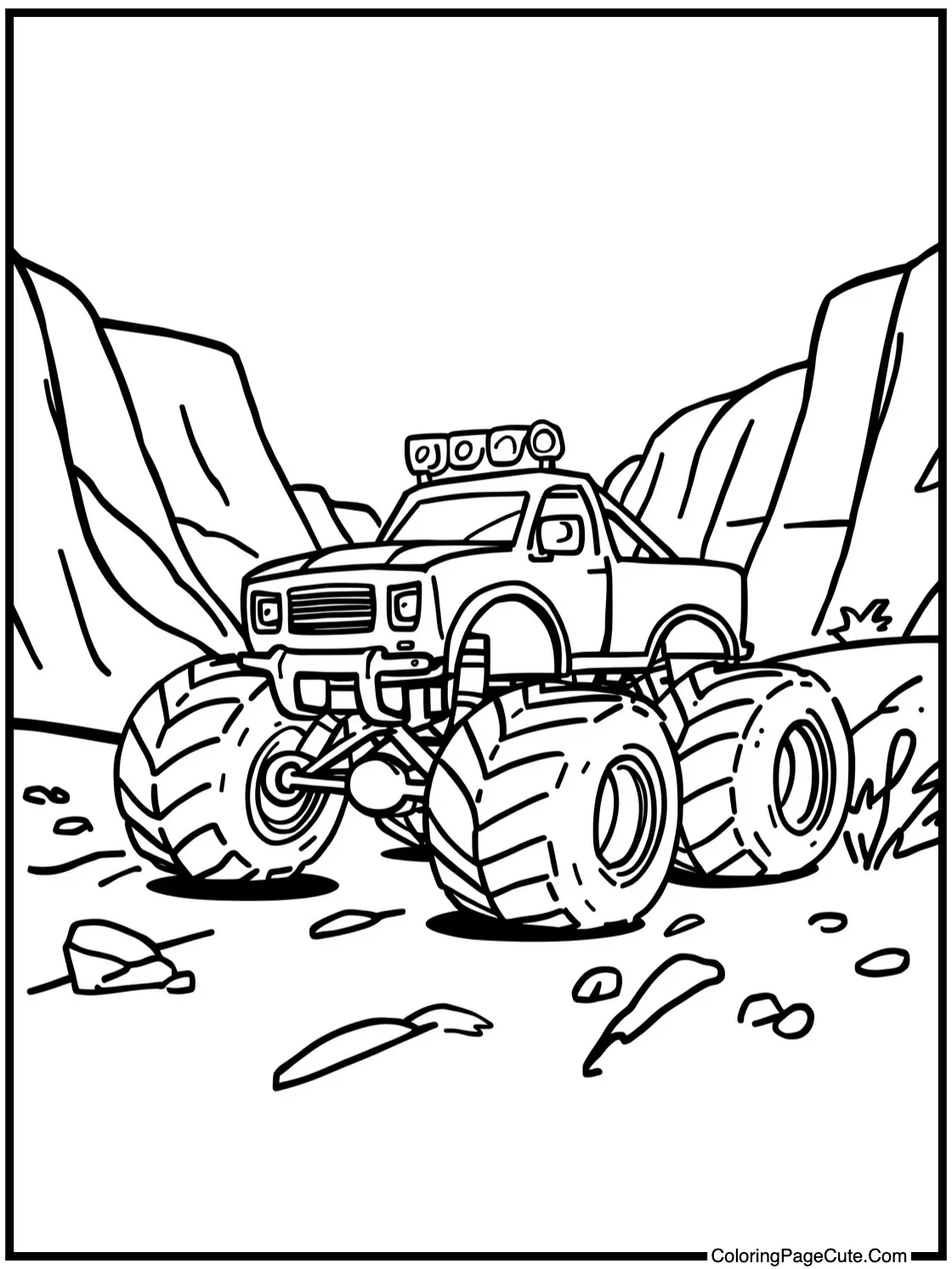 driving through a canyon