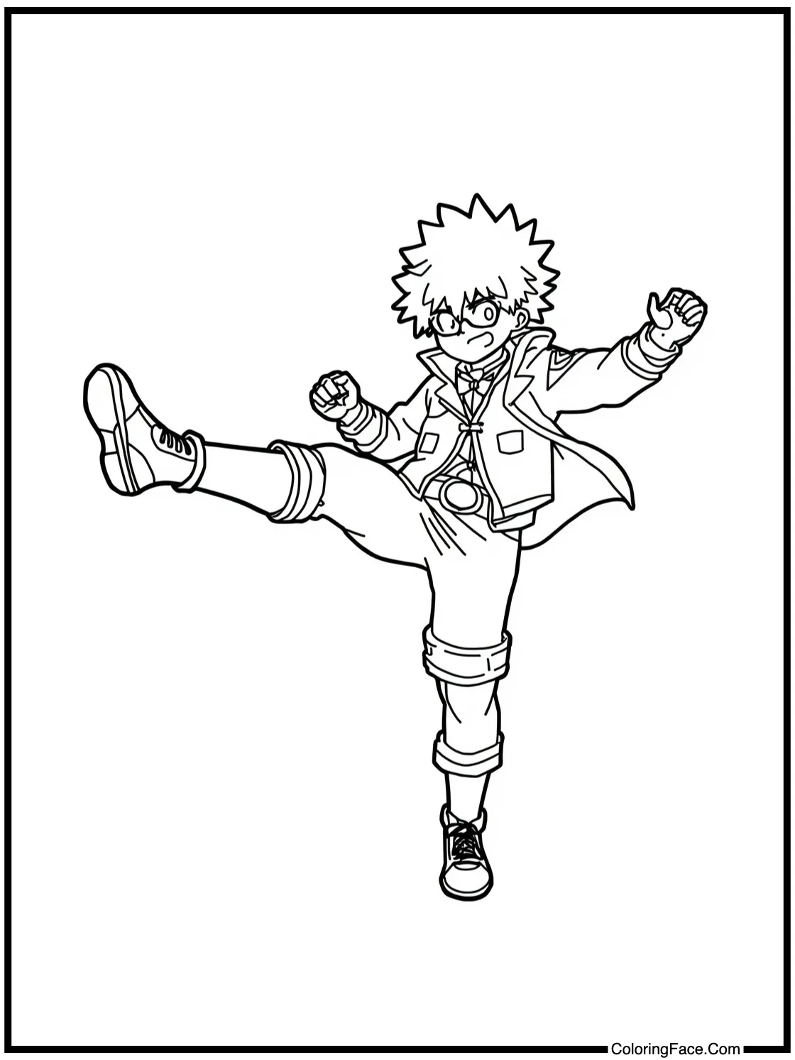 with Mirko kicking high