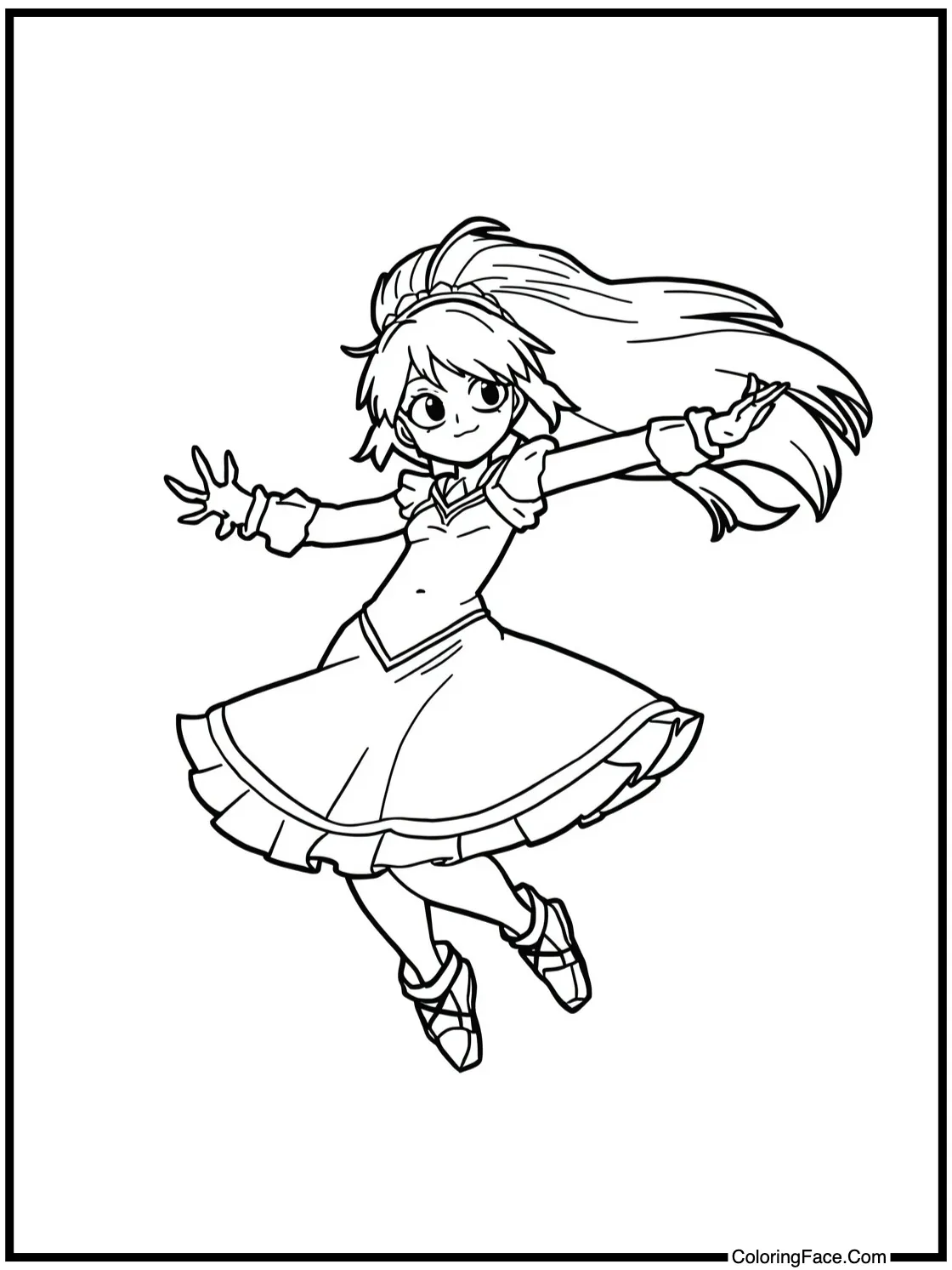 of Nejire twirling