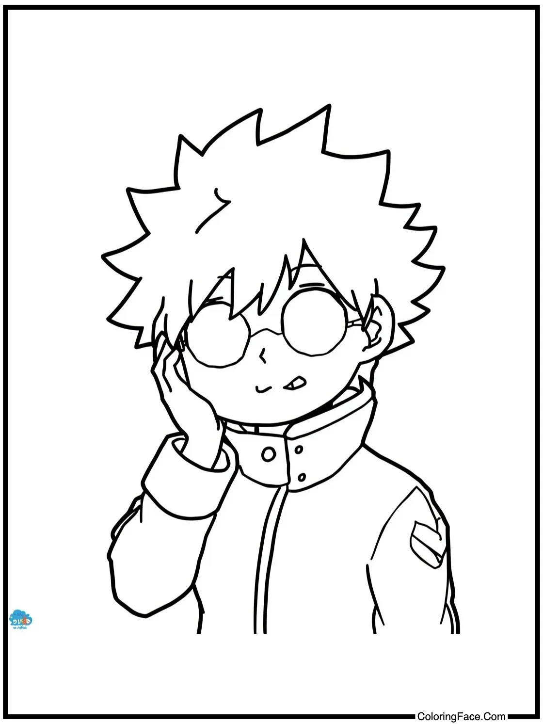 with a character listening