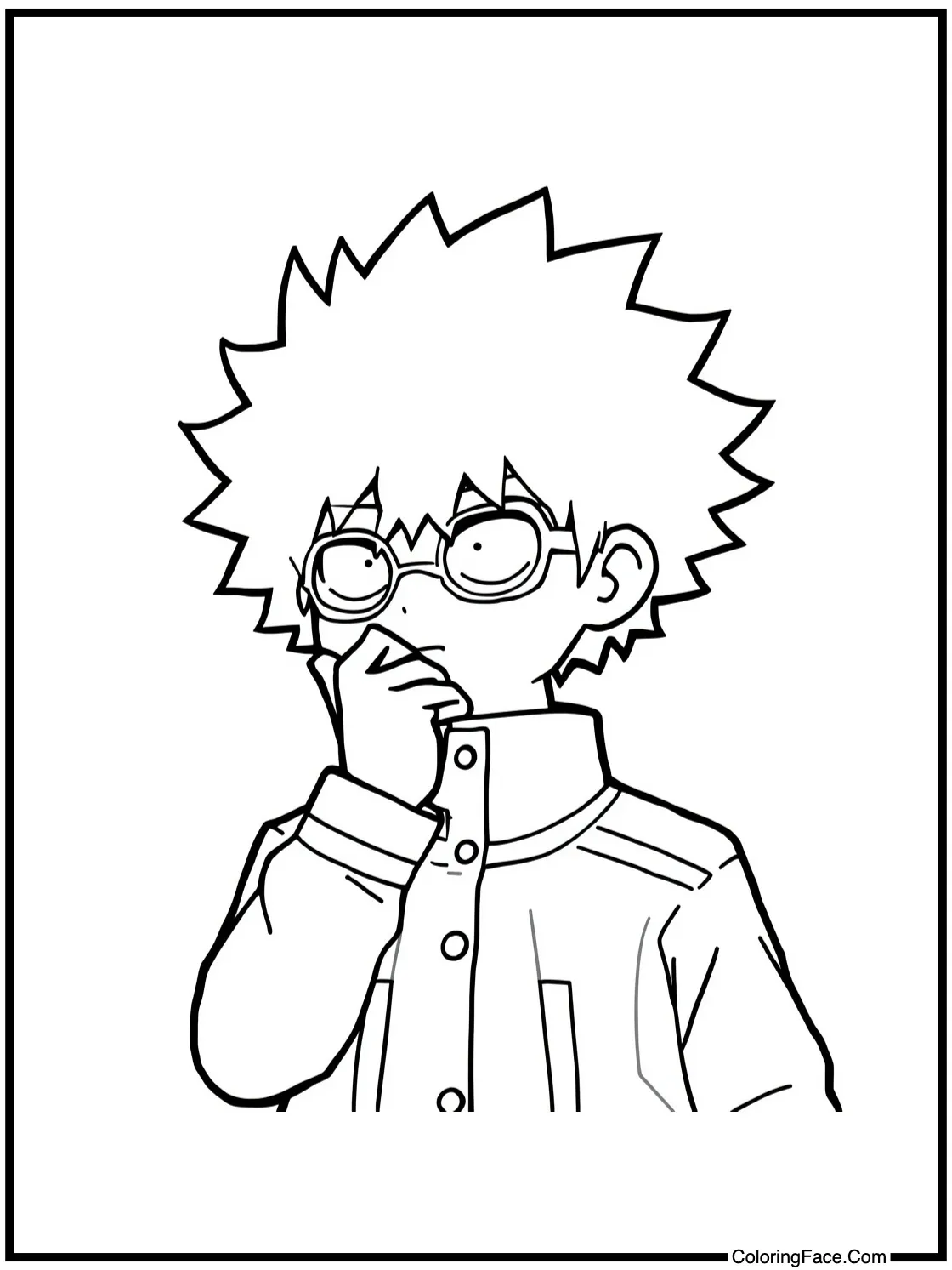 of a character pondering