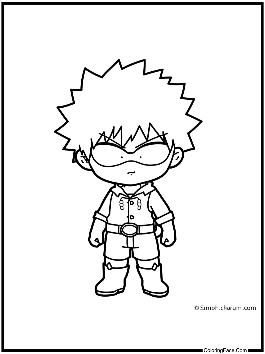 with a character reflecting