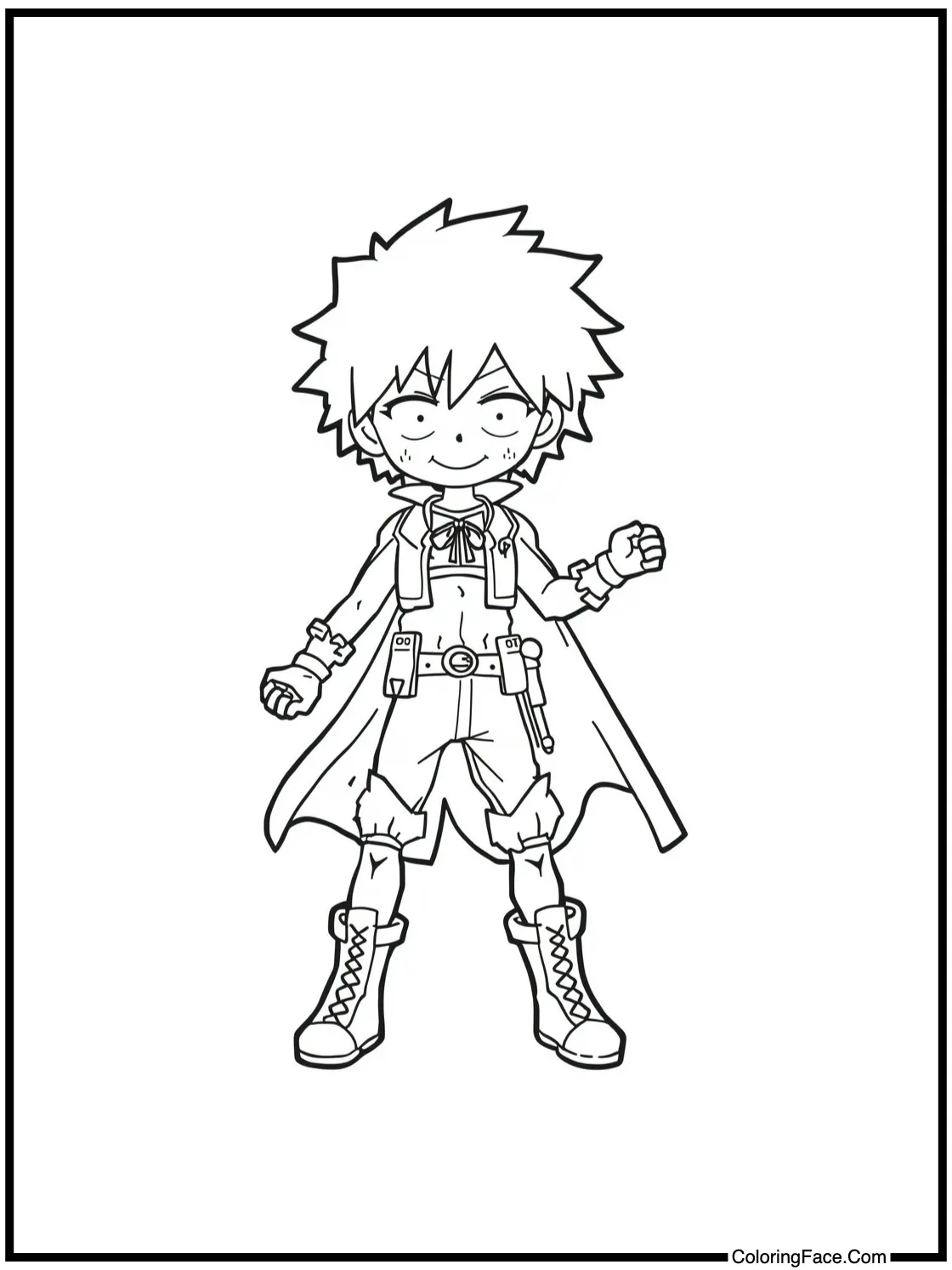 with a character exercising