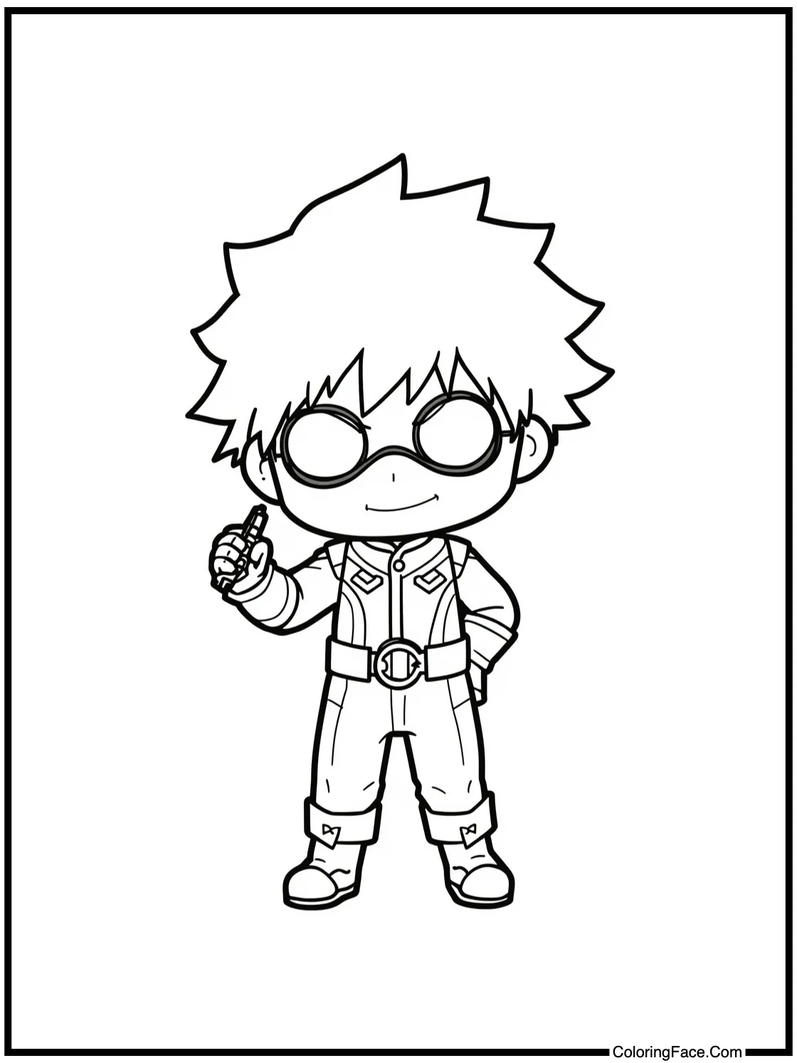 of a character creating art