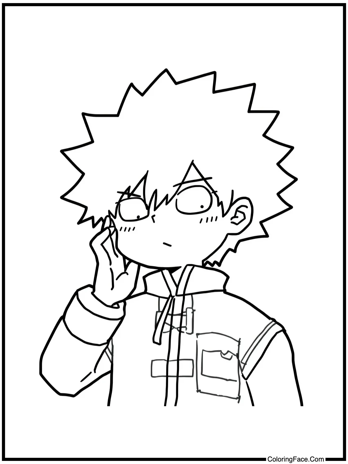 with a character listening